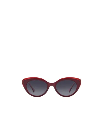 Carolina Herrera Cat-eye Frame Sunglasses In Red