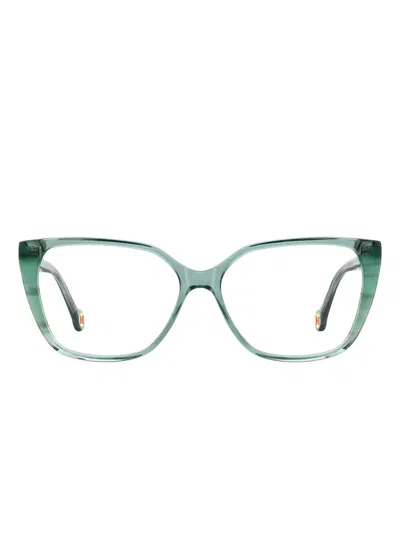 Carolina Herrera Cat-eye Ombre-effect Glasses In Green