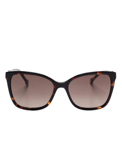 Carolina Herrera Cat-eye Sunglasses In 086ha Brown