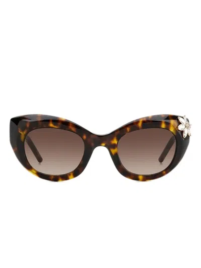 Carolina Herrera Cat-eye Sunglasses In Brown