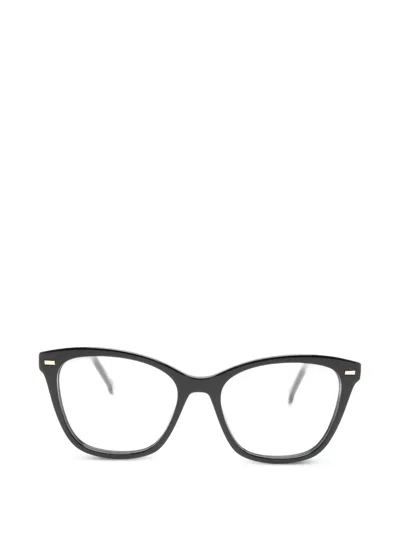 Carolina Herrera Cat-eye Clip-on Glasses In Black