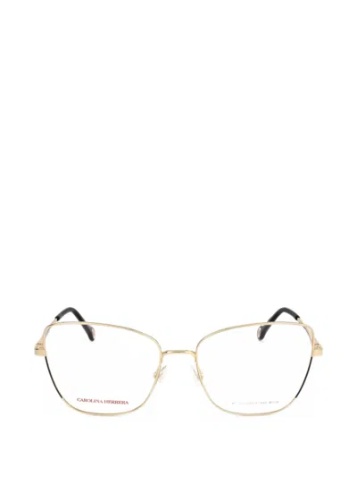 Carolina Herrera Cat-eye Frame Glasses In Gold