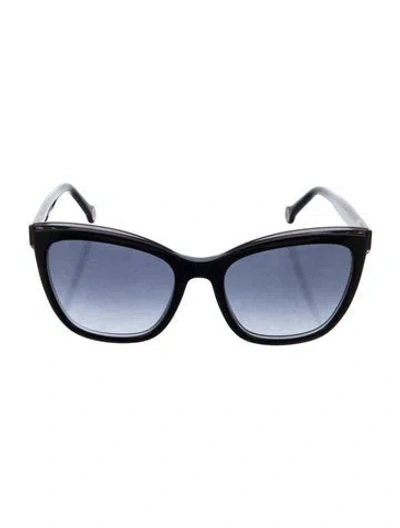 Pre-owned Carolina Herrera Cat-eye Gradient Sunglasses In Black