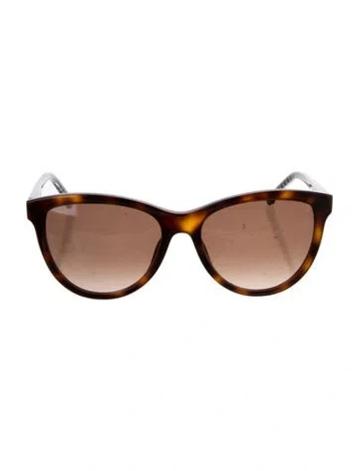 Pre-owned Carolina Herrera Cat-eye Gradient Sunglasses In Brown