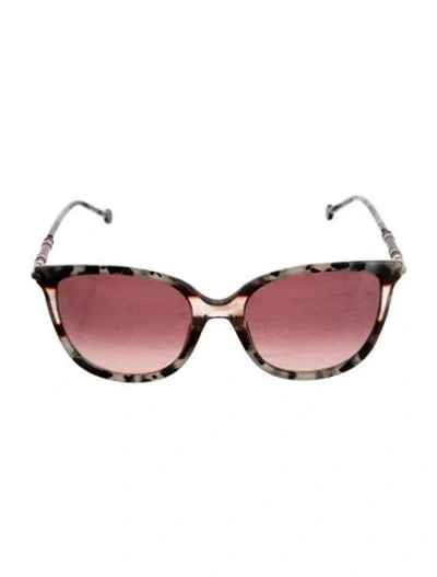 Pre-owned Carolina Herrera Cat-eye Gradient Sunglasses In Red
