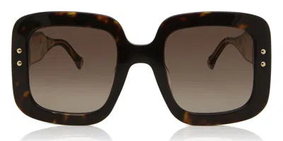 Carolina Herrera Ch 0010/s 086/ha Women's Sunglasses Tortoiseshell Size 52 In Brown