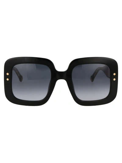 Carolina Herrera Ch 0010/s Sunglasses In 8079o Black
