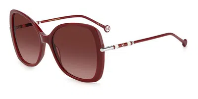 Carolina Herrera Ch 0025/s Lhf/3x Women's Sunglasses Burgundy Size 58