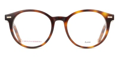 Carolina Herrera Ch 0049 Women's Glasses, Tortoiseshell, Size 50 In Brown