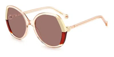 Carolina Herrera Ch 0051/s Dln/4s Women's Sunglasses Pink Size 58 In Black