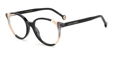 Carolina Herrera Ch 0067 Kdx Women's Glasses Black Size 52 - Free Lenses - Blue Light Block Available In Black Nude