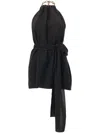 Carolina Herrera Chain-strap Halterneck Top In Black