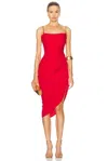 Carolina Herrera Chain Strap Midi Dress In Herrera Red