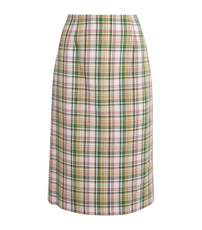 Carolina Herrera Check Midi Skirt In Multi