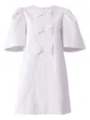 Carolina Herrera Cloqué-effect Mini Dress In White
