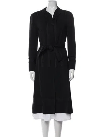 Pre-owned Carolina Herrera Coat In Black