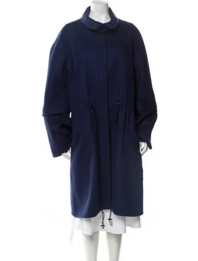 Pre-owned Carolina Herrera Coat In Blue