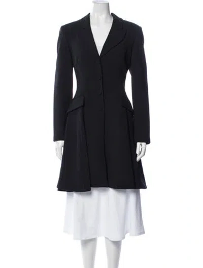 Pre-owned Carolina Herrera Coat In Blue