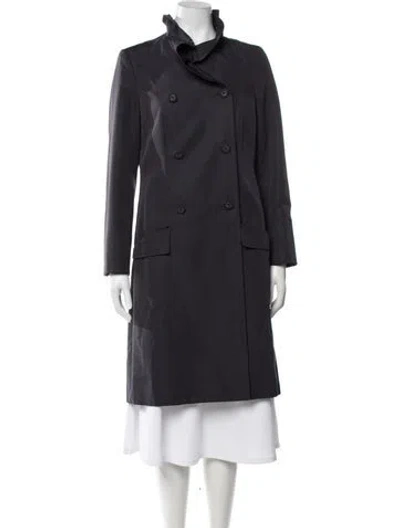 Pre-owned Carolina Herrera Coat In Blue