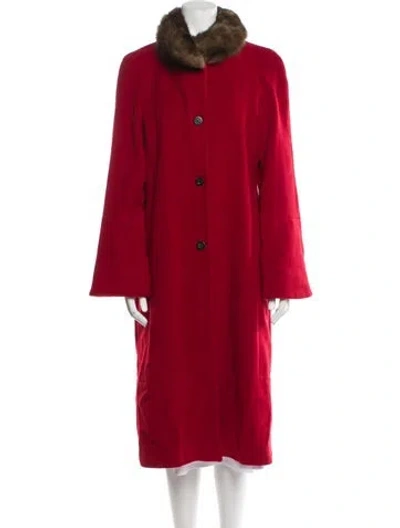 Pre-owned Carolina Herrera Coat In Red