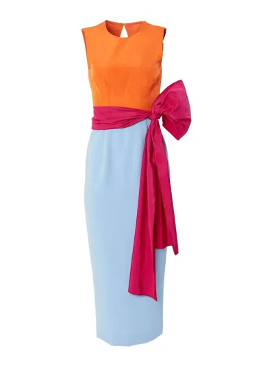 CAROLINA HERRERA COLOR BLOCK DRESS