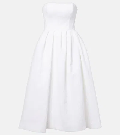 Carolina Herrera Cotton-blend Midi Dress