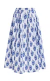 Carolina Herrera Floral Print Midi Skirt In Print
