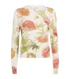 Carolina Herrera Cotton-silk Floral Cardigan In Multi