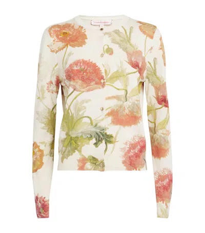 Carolina Herrera Cotton-silk Floral Cardigan In Multi