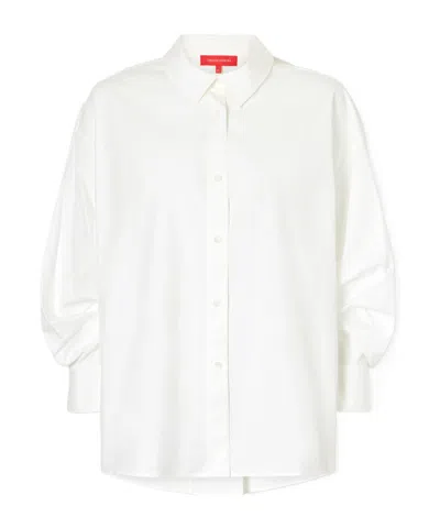 Carolina Herrera Cotton-blend Poplin Shirt In White