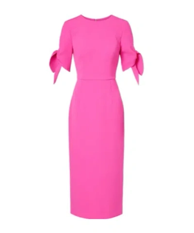Carolina Herrera Crepe Cocktail Dress In Pink