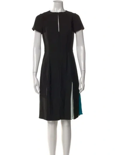 Pre-owned Carolina Herrera Crew Neck Knee-length Dress In Multi
