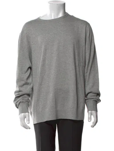 Pre-owned Carolina Herrera Crew Neck Long Sleeve Pullover W/ Tags In Grey