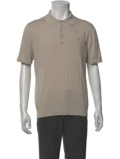 Pre-owned Carolina Herrera Crew Neck Short Sleeve Polo Shirt In Neutral