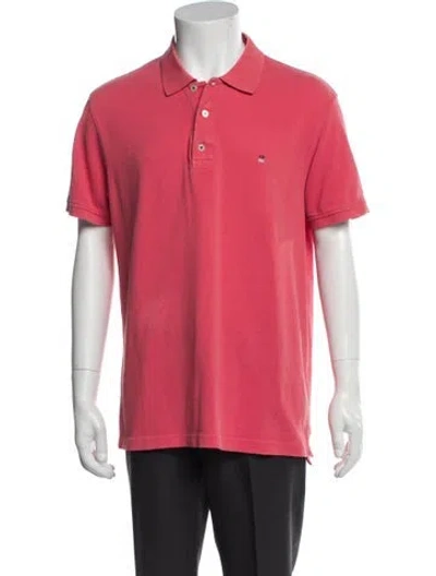 Pre-owned Carolina Herrera Crew Neck Short Sleeve Polo Shirt In Red
