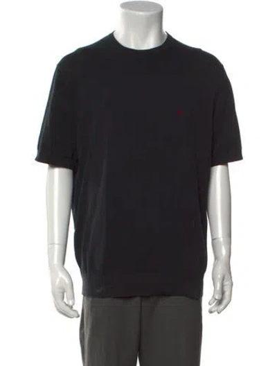Pre-owned Carolina Herrera Crew Neck Short Sleeve T-shirt In Black