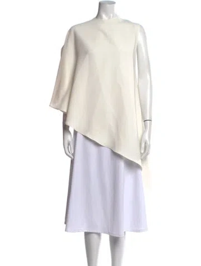 Pre-owned Carolina Herrera Crew Neck Sleeveless Top In Neutrals