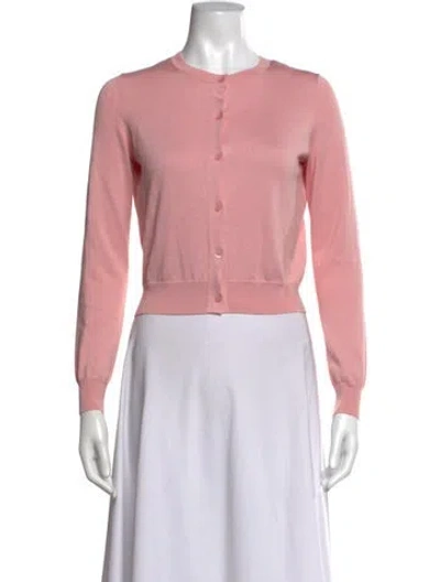 Pre-owned Carolina Herrera Crew Neck Sweater In Pink