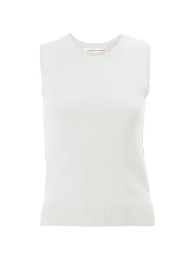 Carolina Herrera Crew-neck Cashmere Top In White