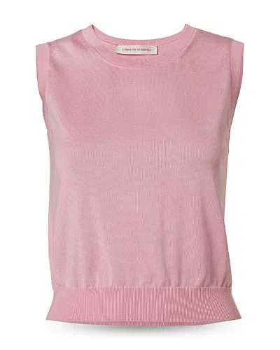 Carolina Herrera Crewneck Tank Top In Pink