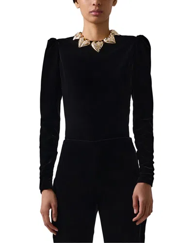 Carolina Herrera Crewneck Top In Black