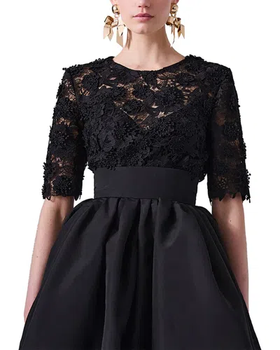 Carolina Herrera Crewneck Top In Black