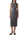 Carolina Herrera Crewneck Wool-blend Midi Dress In Black