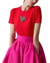 Carolina Herrera Crewneck Wool Sweater In Multi