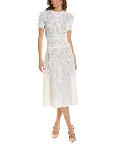 Carolina Herrera Crochet Midi Dress In White