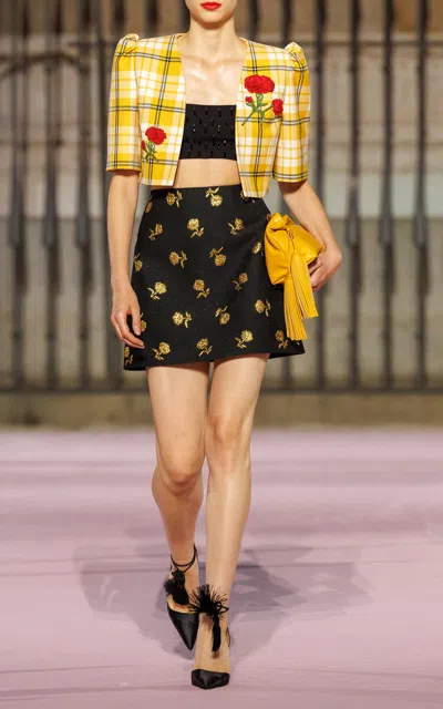 Carolina Herrera Cropped Bandeau Top In Black