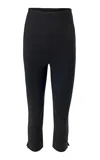 Carolina Herrera Cropped Bi-stretch Wool Tailored Skinny Pants In Black