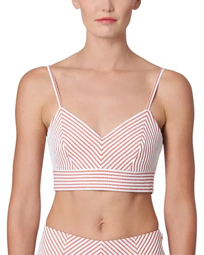 Carolina Herrera Cropped Bustier Top In Brown