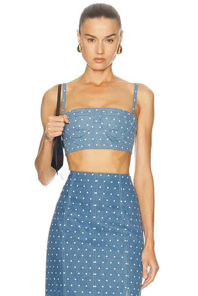 Carolina Herrera Cropped Bustier Top In Brown