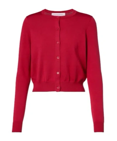 Carolina Herrera Cropped Silk And Cotton Cardigan In Animal Print